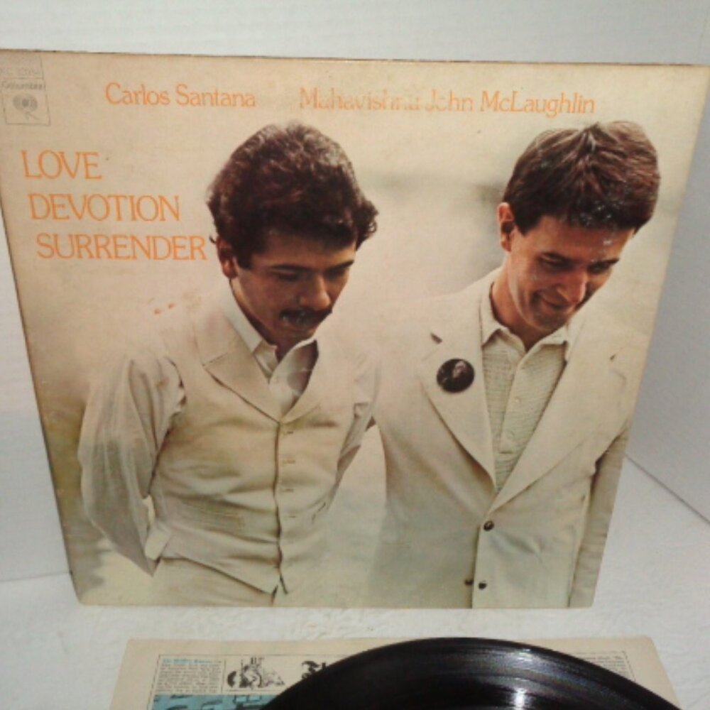 Carlos Santana & John McLaughlin, Love, Devotion, Surrender LP. Record 1973